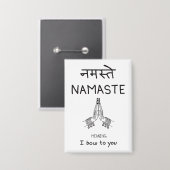 Namaste Button (Vorderseite/Rückseite)