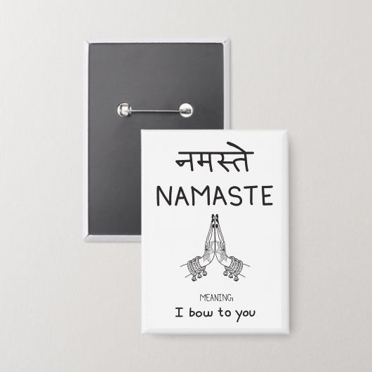 Namaste Button (Vorderseite/Rückseite)