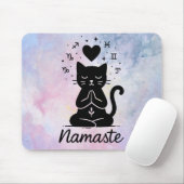 Namaste Cat Mousepad - Zen Yoga Cat Design (Mit Mouse)