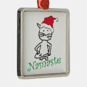 Namaste Cat Ornament Aus Metall (Rechts)
