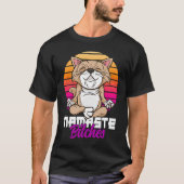 Namaste Cat Yoga Positive Vibes Sarcastic T-Shirt (Vorderseite)