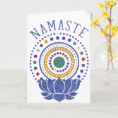 Namaste Chakra färbt Gruß-Karte Karte (Gelbe Blume)