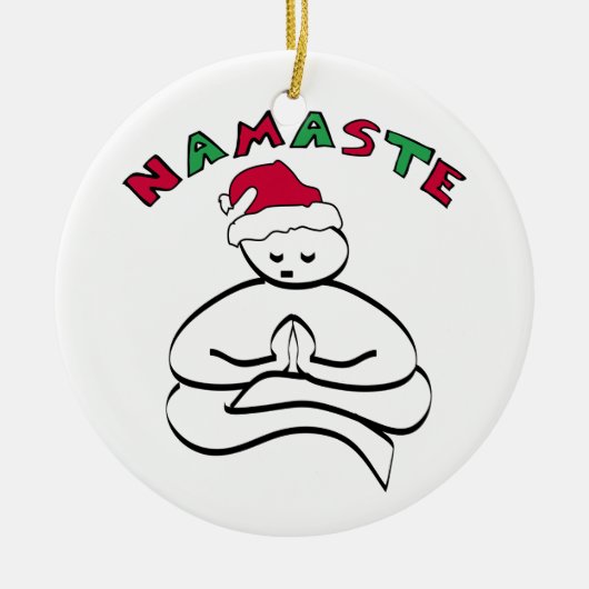 Namaste Christmas Buddha Ornament (Vorne)