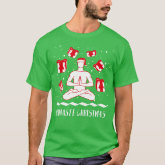 Namaste Christmas Funny Yoga Weihnachtshemd Hol T-Shirt