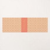 Namaste Circle Geo in Lachse mit Individuelle Name Yogamatte (Rückseite (Horizontal))