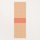 Namaste Circle Geo in Lachse mit Individuelle Name Yogamatte (Rückseite)