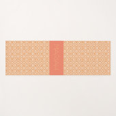 Namaste Circle Geo in Lachse mit Individuelle Name Yogamatte (Vorderseite (Horizontal))