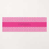 Namaste Circle Geo in Magenta mit Individuelle Nam Yogamatte (Vorderseite (Horizontal))