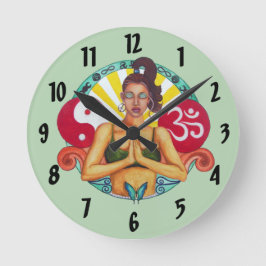 Namaste' Clock Runde Wanduhr