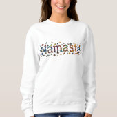 Namaste Colorful Butterfly Graphic Art -Yoga Lover Sweatshirt (Vorderseite)