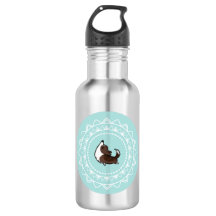 Namaste Corgi-Brindle Emblem-Wasser-Flasche