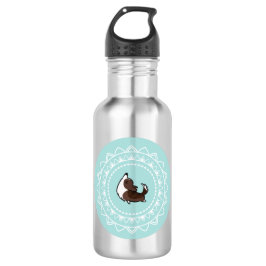 Namaste Corgi-Brindle Emblem-Wasser-Flasche Trinkflasche