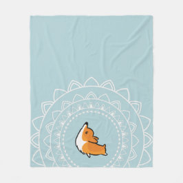 Namaste Corgi-Fleecethrow-Decke Fleecedecke