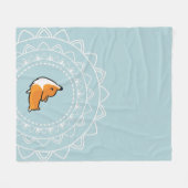 Namaste Corgi-Fleecethrow-Decke Fleecedecke (Vorderseite (Horizontal))