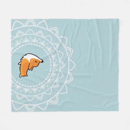 Namaste Corgi-Fleecethrow-Decke Fleecedecke (Vorderseite (Horizontal))