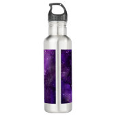 Namaste Cosmic Lila Lotus Blume Monogram Name Edelstahlflasche (Rückseite)