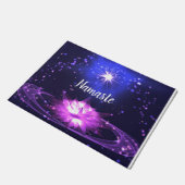 Namaste Crystal Lotus Metaphysischer Empfang Fußmatte (Schrägansicht)