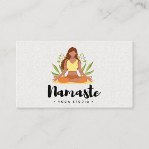 Namaste Cursive MeditationsIllustration Visitenkarte