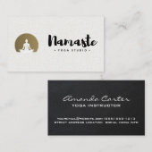 Namaste Cursive | Yoga Mediation Visitenkarte (Vorne/Hinten)