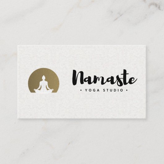 Namaste Cursive | Yoga Mediation Visitenkarte (Vorderseite)
