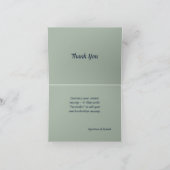 Namaste danke Ihnen Elegant Blue Floral Design Karte (Innenseite)