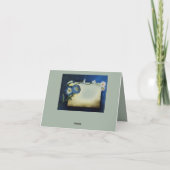 Namaste danke Ihnen Elegant Blue Floral Design Karte (Rückseite)