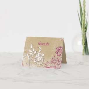 Namaste Danke Surreale Blumen Anpassen Karte