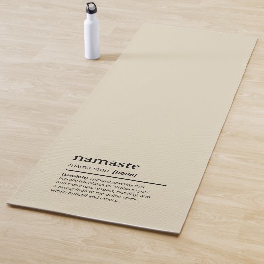 Namaste Definition Beige Einfache moderne Yoga Mat Yogamatte (Beispiel)