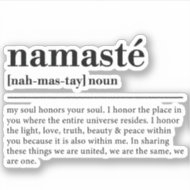 Namaste Definition Yoga Moderne Minimale Meditatio Aufkleber