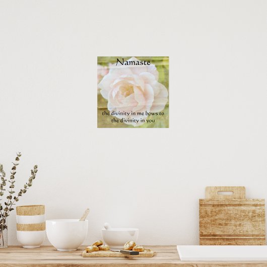 Namaste Divinity Blume Poster (Küche)