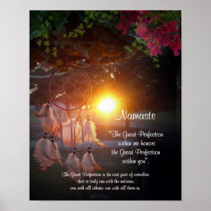 Namaste Dreamcatcher Sonnenuntergang Poster