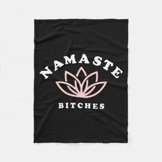 Namaste Es Lotus Flower Funny Yoga Gift For Women Fleecedecke (Vorderseite)