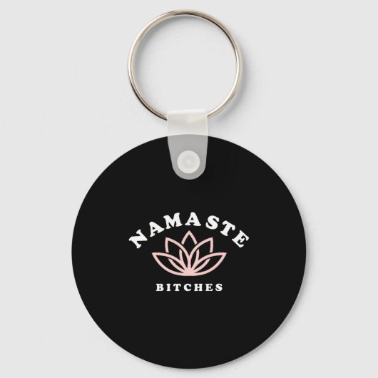 Namaste Es Lotus Flower Funny Yoga Gift For Women Schlüsselanhänger (Vorderseite)