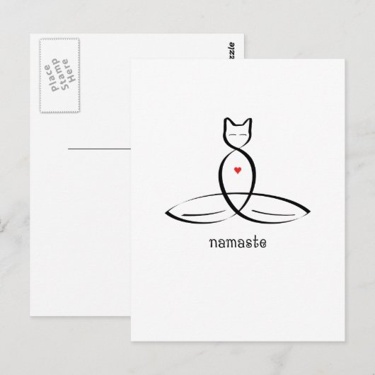 Namaste - Extravaganter Stiltext. Postkarte (Vorne/Hinten)
