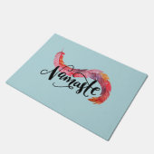 Namaste farbenfrohe Feather Fußmatte (Schrägansicht)