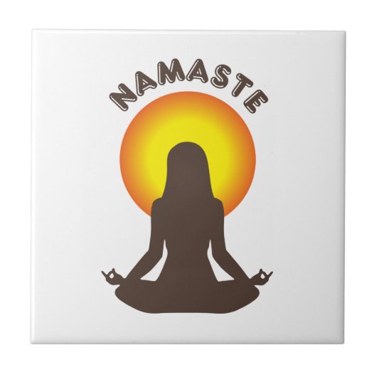 Namaste Fliese (Vorderseite)