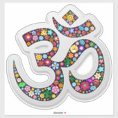 Namaste Floral Yoga-Symbol Aufkleber (Blatt)