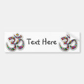 Namaste Floral Yoga-Symbol Autoaufkleber (Vorne)
