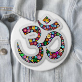 Namaste Floral Yoga-Symbol Button (Beispiel)