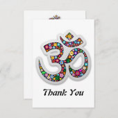 Namaste Floral Yoga-Symbol Dankeskarte (Vorne/Hinten)