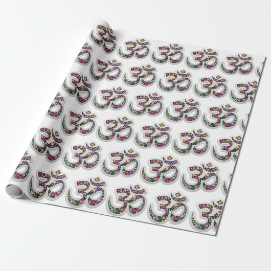 Namaste Floral Yoga-Symbol Geschenkpapier (Ungerollt)