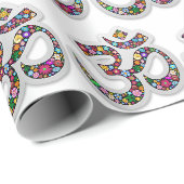 Namaste Floral Yoga-Symbol Geschenkpapier (Rolleneckpunkt)