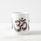 Namaste Floral Yoga-Symbol Kaffeetasse (Mittel)