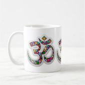 Namaste Floral Yoga-Symbol Kaffeetasse (Links)