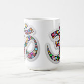 Namaste Floral Yoga-Symbol Kaffeetasse (Mittel)