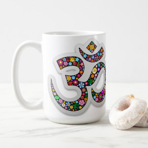 Namaste Floral Yoga-Symbol Kaffeetasse