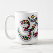 Namaste Floral Yoga-Symbol Kaffeetasse (Links)