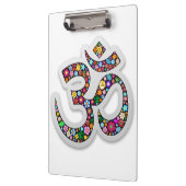 Namaste Floral Yoga-Symbol Klemmbrett (Links)