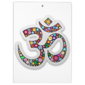 Namaste Floral Yoga-Symbol Klemmbrett (Rückseite)
