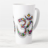Namaste Floral Yoga-Symbol Milchtasse (Rechte Ecke)
